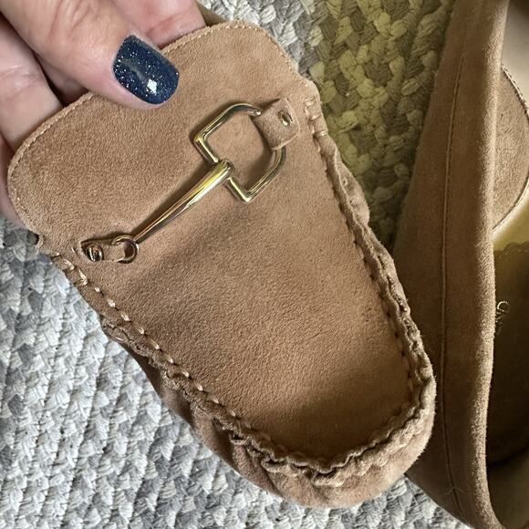 Lands End Women's Comfort Tan Suede Leather Horsebit Loafers Size 10 10b $99 - Picture 8 of 11